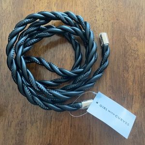 Girl with curves black vegan belt